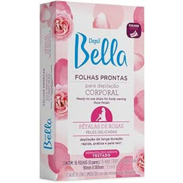 Depil Bella Folhas Prontas para Depilação Corporal com Pétalas 16 Folhas