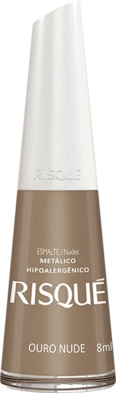RISQUE ESM 8ML METALICO OURO NUDE