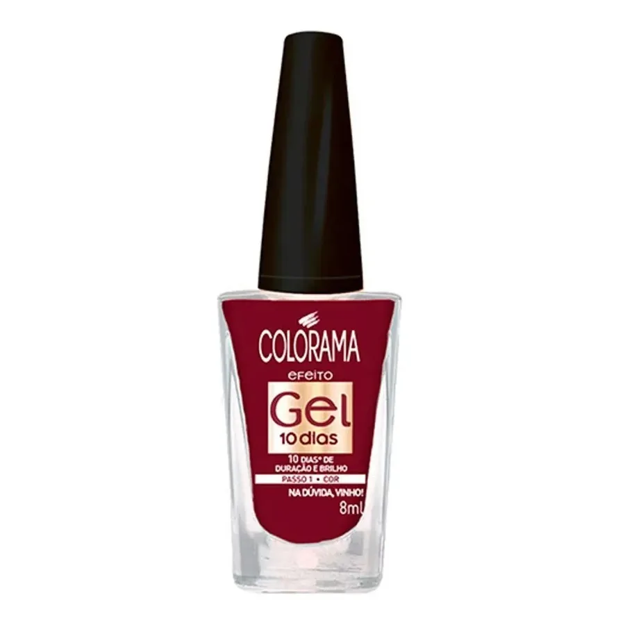 COLORAMA ESM 8ML EFEITO GEL 10 NA DUVIDA VINHO