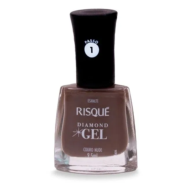 RISQUE ESM 9,5ML DIAMOND COURO NUDE