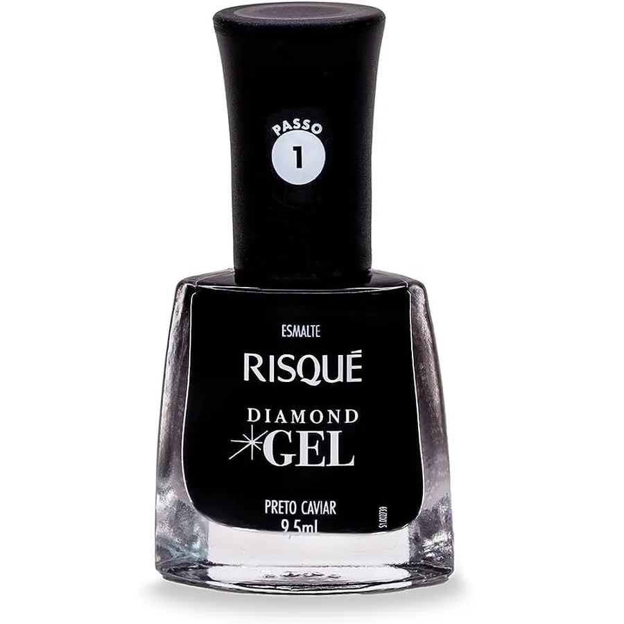 RISQUE ESM 9,5ML DIAMOND PRETO CAVIAR
