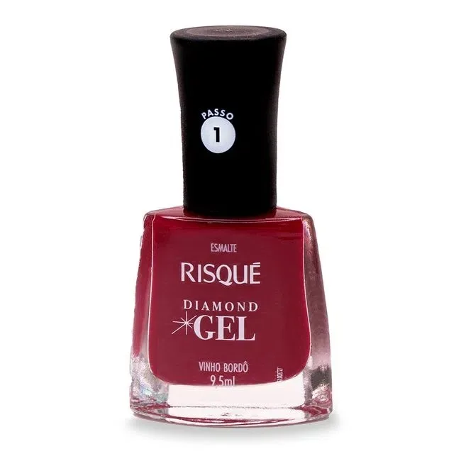 RISQUE ESM 9,5ML DIAMOND VINHO BORDO