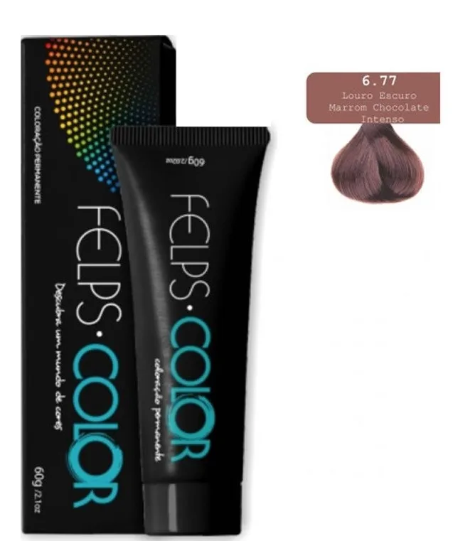 FELPS COLOR 6/77 LOURO ESCURO MARROM CHOCOLATE INT