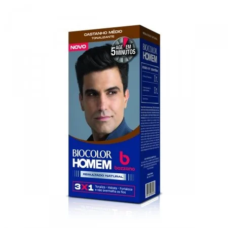 BIOCOLOR COLORACAO 40ML HOMEM CASTANHO MEDIO
