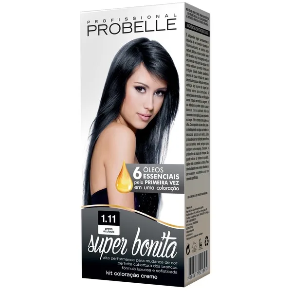 PROBELLE TINT PODEROSA 1.11 PRETO AZULADO 50G