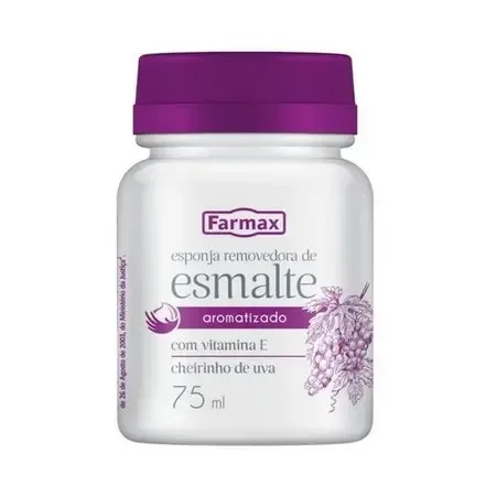 FARMAX ESPONJA REMOVEDORA 75ML DE ESMALTE UVA