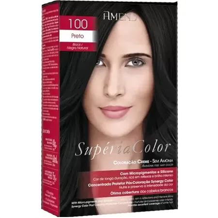 AMEND COLORACAO SUPERIA 100 PRETO S/ AMONIA