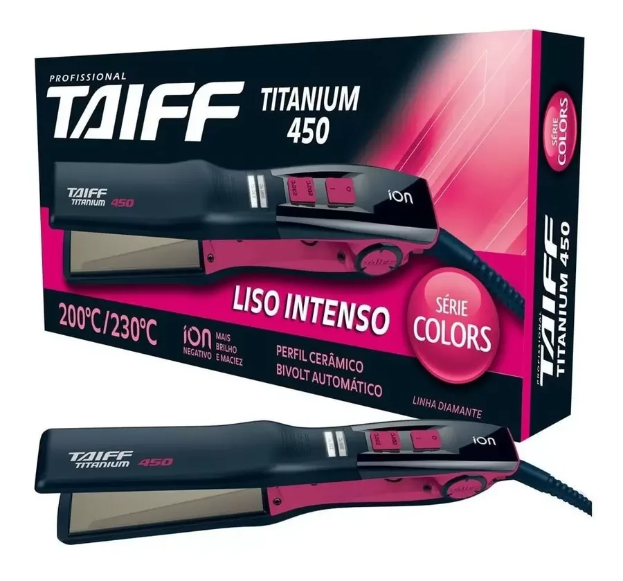TAIFF PRANCHA TITANIUM 450 BIVOLT DIAMANTE