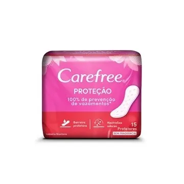 CAREFREE ABSORVENTE 15UN PROT SEM PERFUME