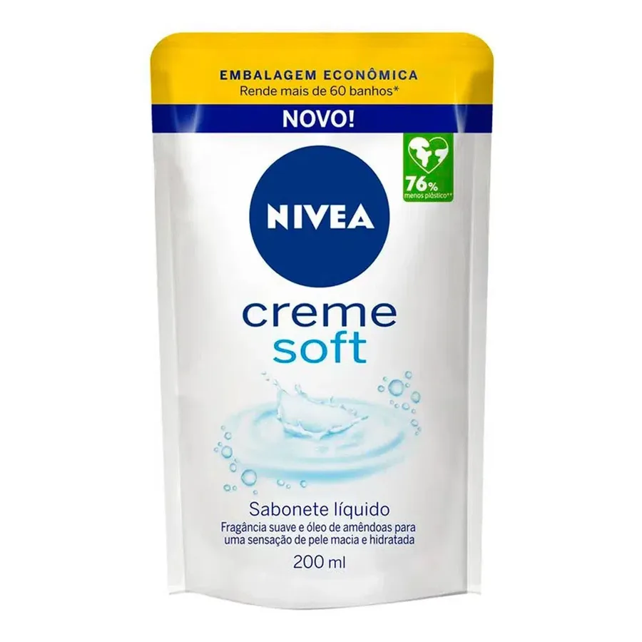 NIVEA SABONETE 200ML LIQ CREME SOFT REFIL
