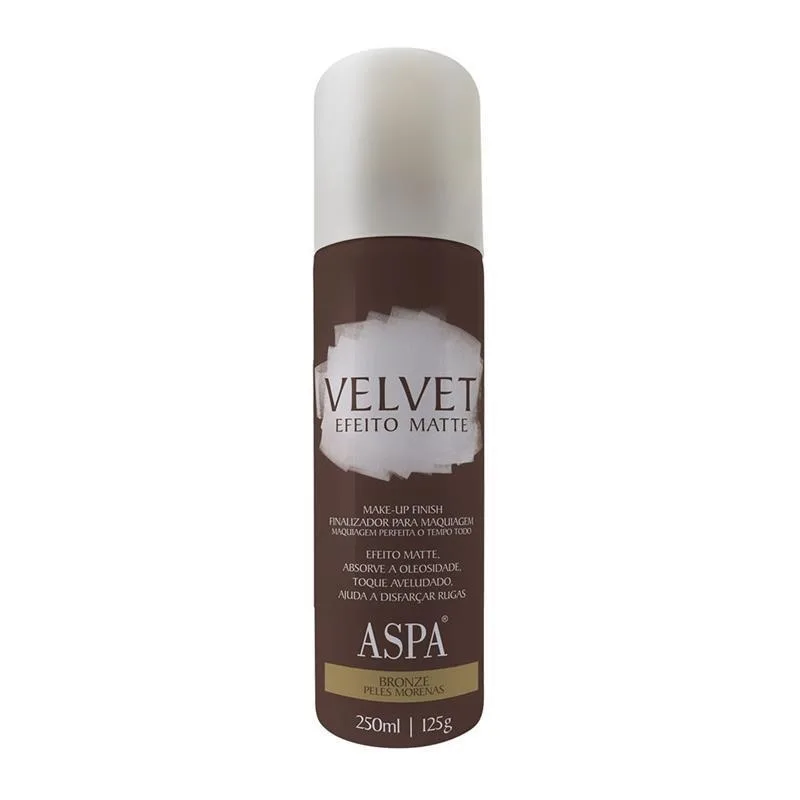 ASPA VELVET FINALIZADOR P/MAQUIAGEM BRONZE 250ML