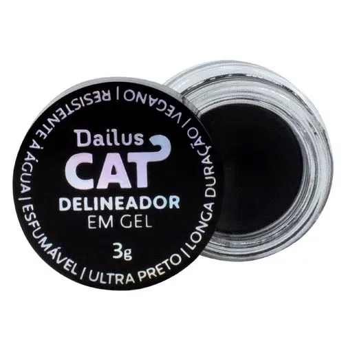 DAILUS DELINEADOR EM GEL CAT PRETO 3G KIT