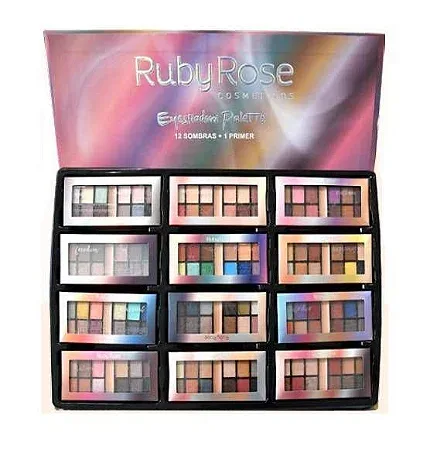 RUBY ROSE PALETA DE SOMBRA 12 COR BOX48 HB9985