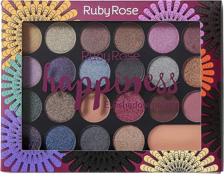 RUBY ROSE PALETA DE SOMBRA 22 COR THE HAPPINESS
