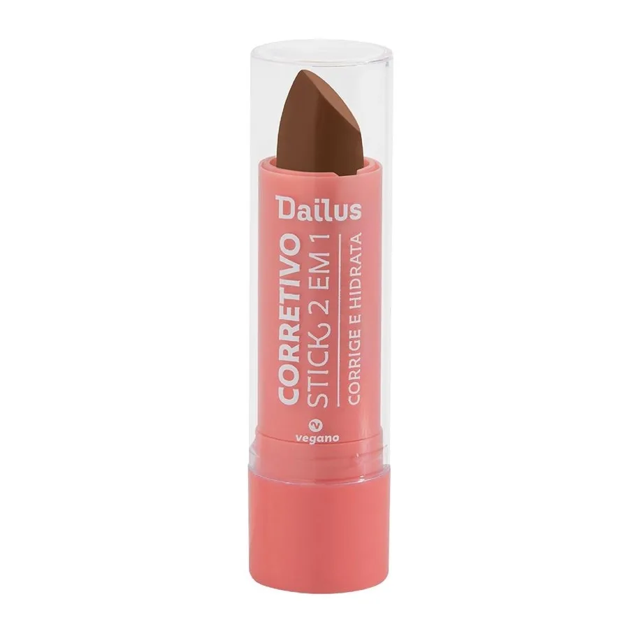 DAILUS CORRETIVO STICK 2EM1 VEGANO D10 ESCURO