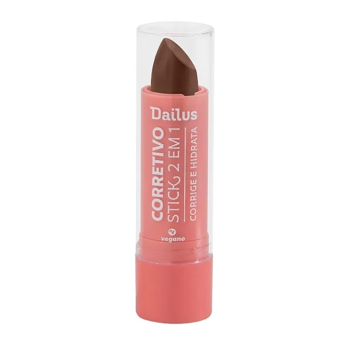 DAILUS CORRETIVO STICK 2EM1 VEGANO D12 ESCURO