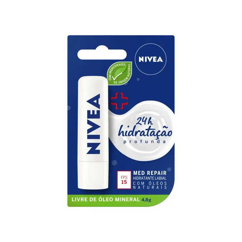NIVEA PROTETOR LABIAL 4 8G F15 MED REPAIR