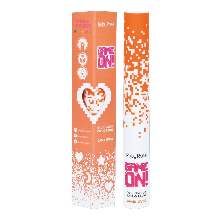 RUBY ROSE DELINEADOR GAME ON HB508 5 LARANJA