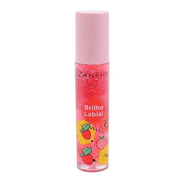 ZANPHY BRILHO ROLLON MORANGO C/GLITTER OLEO 08