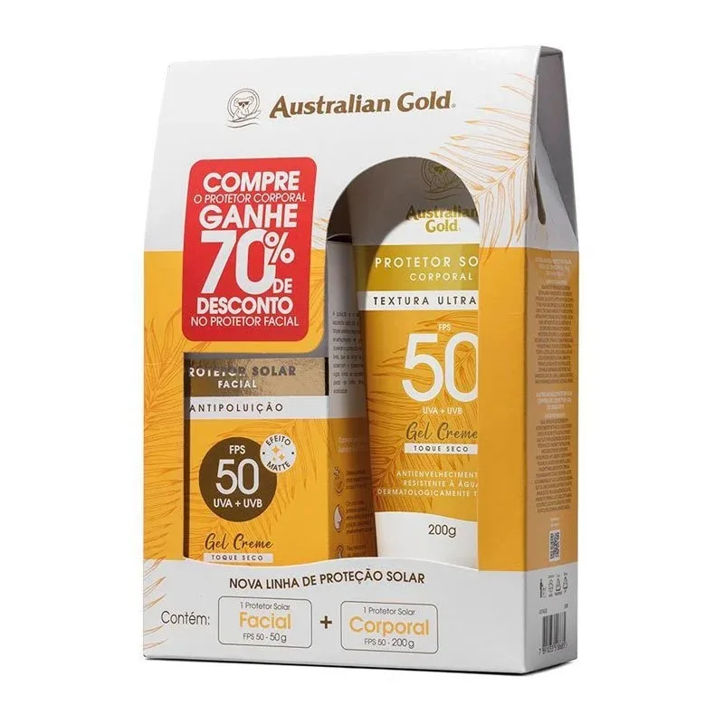 AUSTRALIAN GOLD KIT SOLAR 200G+FACIAL 50G FPS50