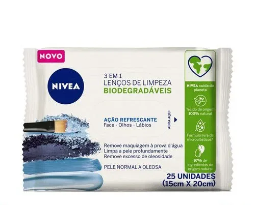 NIVEA LENCO LIMPEZA ACAO REFRESCANTE C/25UN