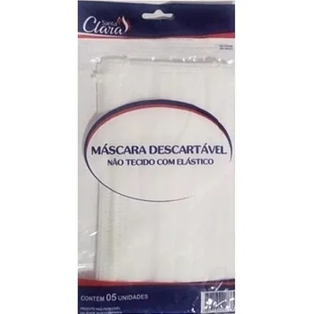 SANTA CLARA MASCARA DESCARTAVEL TNT C/ELAST C/5UN