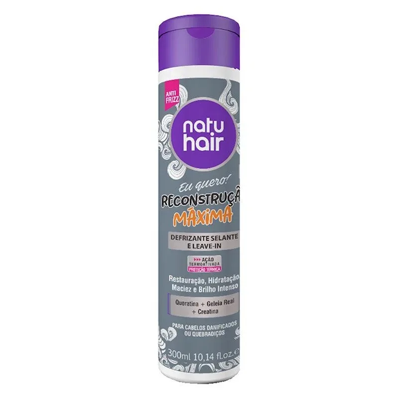NATUHAIR DEFRIZANTE 300ML SELANTE RECONS MAXIMA