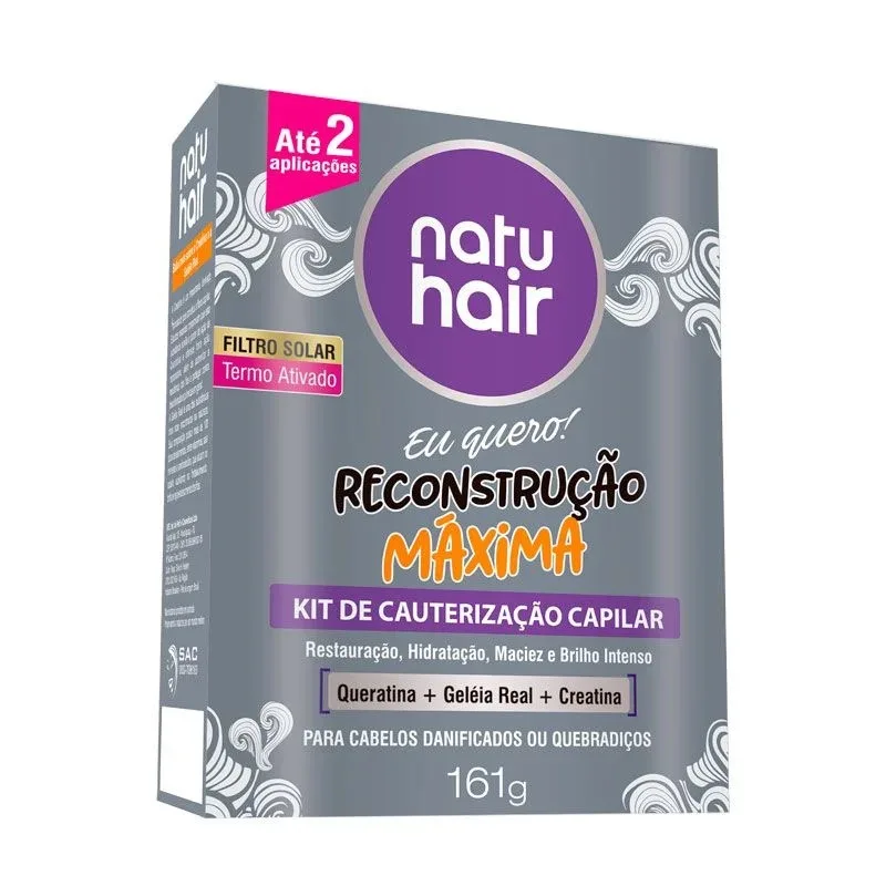 NATUHAIR KIT CAUTERIZACAO 2 APLICACOES RECONSTRUCA