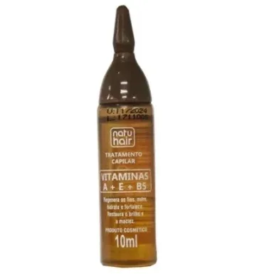 NATUHAIR AMPOLA 10ML TRAT CAPILAR-VITAMINA A E B5