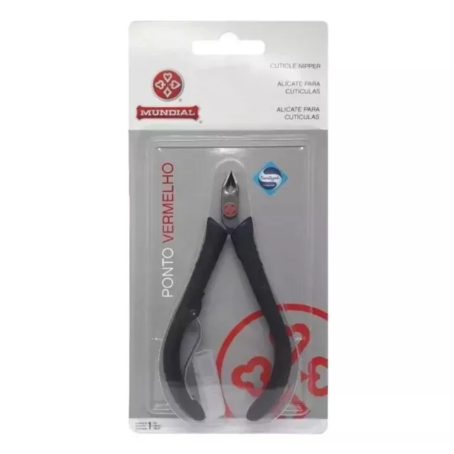 MUNDIAL ALICATE CUTICULA PTO VERMELHO 171 PRETO