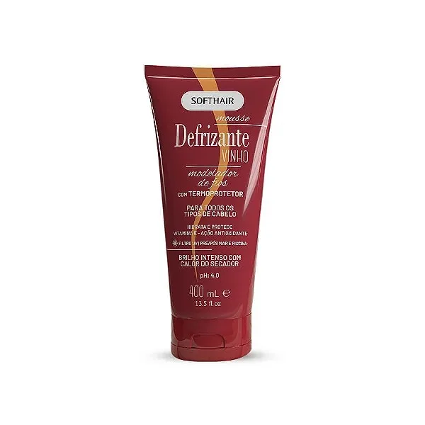 SOFTHAIR DEFRIZANTE 400ML MOUSSE VINHO TERMO PROTE