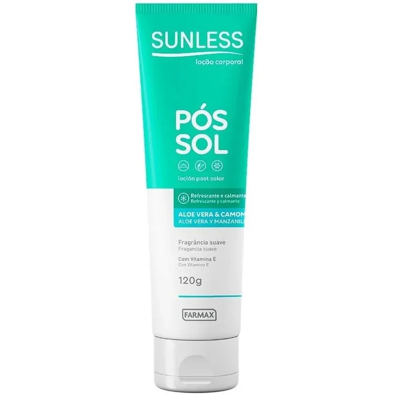 SUNLESS LOCAO 120G POS SOL ALOE VERA CAMOMILA