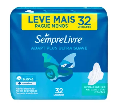 SEMPRE LIVRE ABS 32UN L+P- SUAVE ADAPT PLUS ULTRA