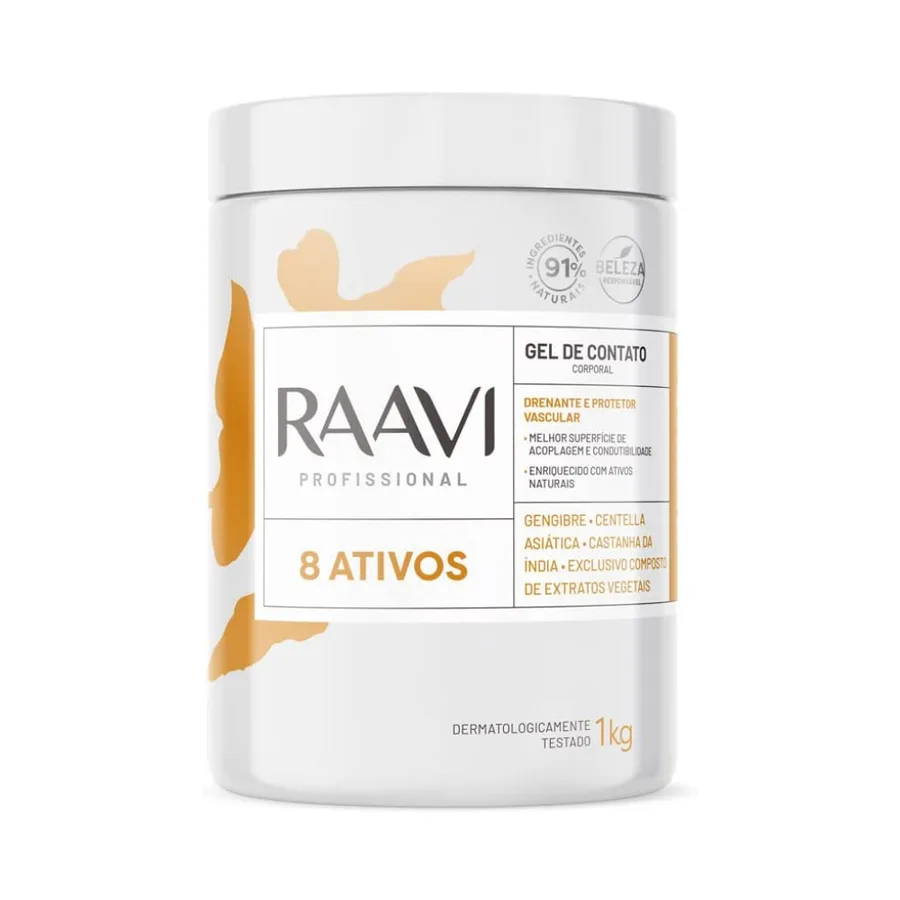 RAAVI GEL 1KG CONTATO POTENCIALIZADOR 8 ATIVOS
