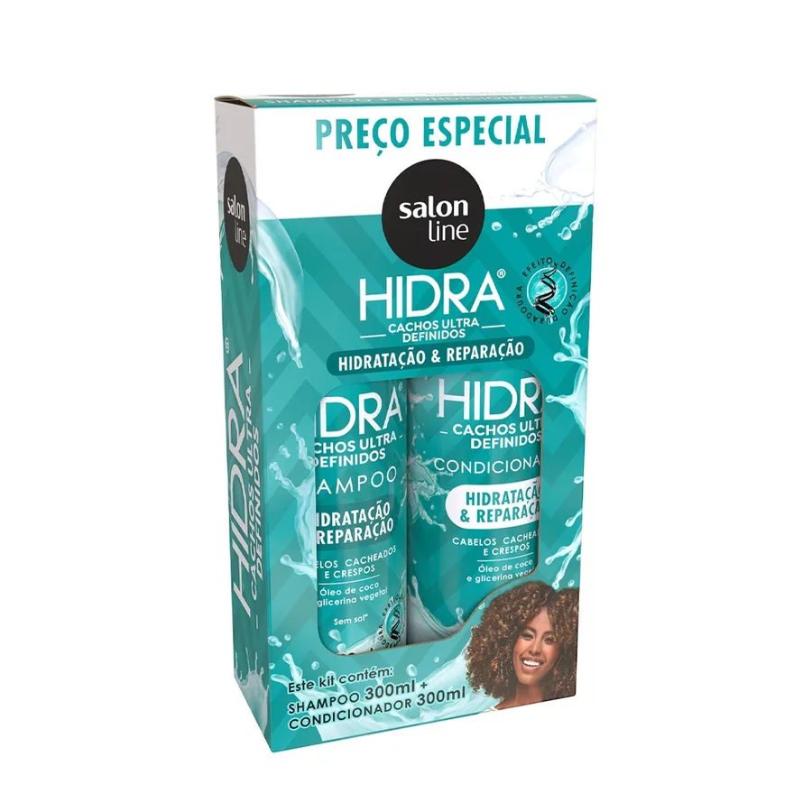 S.LINE KIT HIDRA SH+COND 300ML CACHOS ULTRA DEFIN
