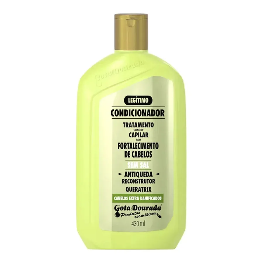 GOTA DOURADA COND 430ML FORTALECE EXTRA ANTI QUEDA