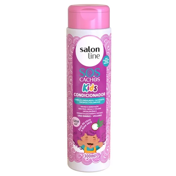 S.LINE KIDS SOS C. COND 300ML OLEO COCO  ALOE VERA