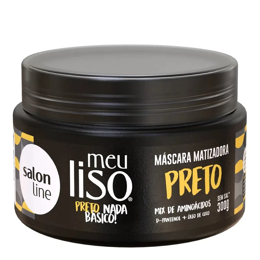 S.LINE MASC 300G MEU LISO MATIZADORA PRETO
