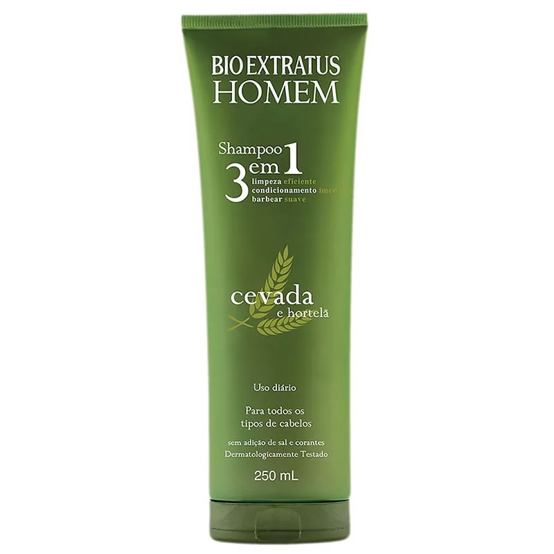 BIOEXTRATUS SH 250ML HOMEM CEVADA 3X1