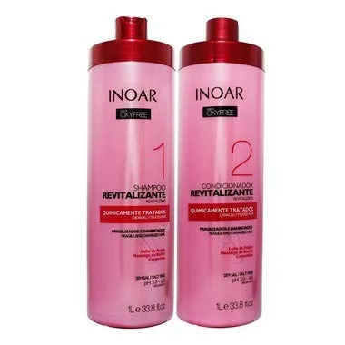 INOAR KIT 1L REVITAL OXYFREE QUIM TRATADOS SH+COND