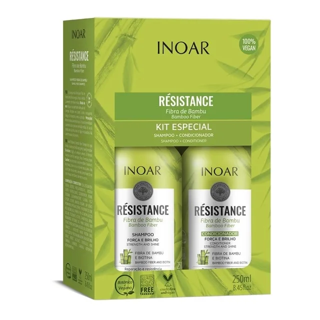 INOAR KIT 250ML DUO RESIST BAMBU SH+COND
