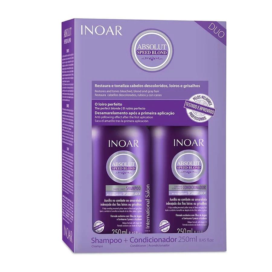 INOAR KIT 250ML DUO SPEED BLOND SH+COND