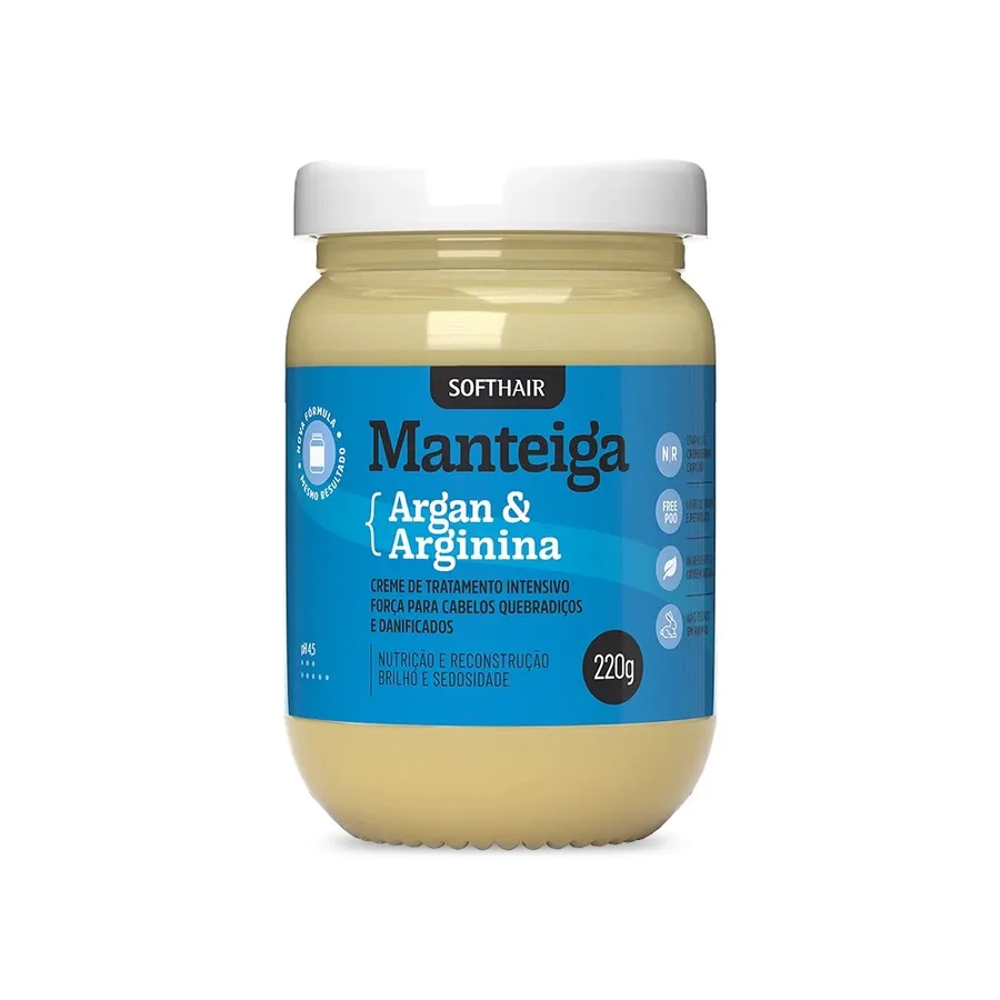 SOFTHAIR MANTEIGA 220G ARGAN ARGININA