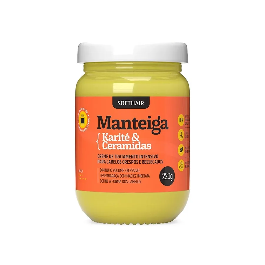 SOFTHAIR MANTEIGA 220G KARITE CERAMIDA