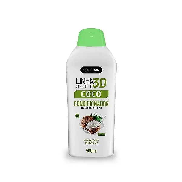 SOFTHAIR COND 500ML OLEO COCO RESTAURA UMECT 3D