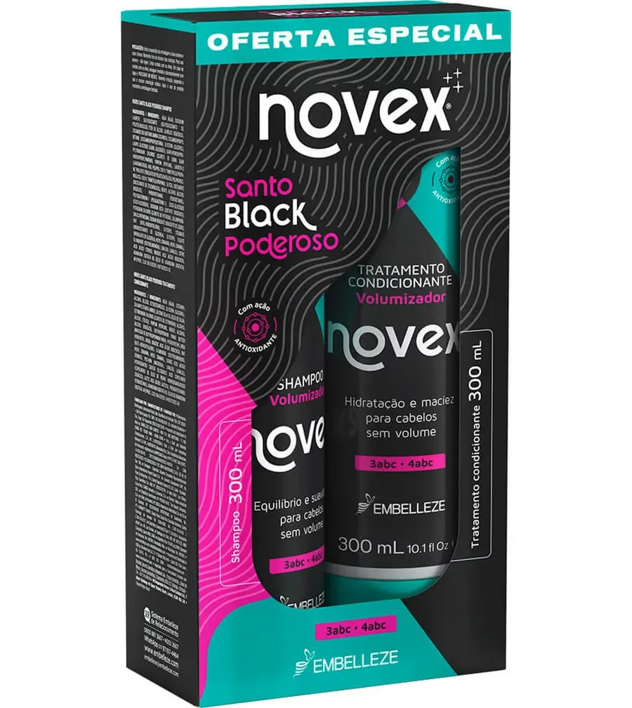 EMBELLEZE NOVEX KIT SH+COND 300ML MCACHO ST BLACK