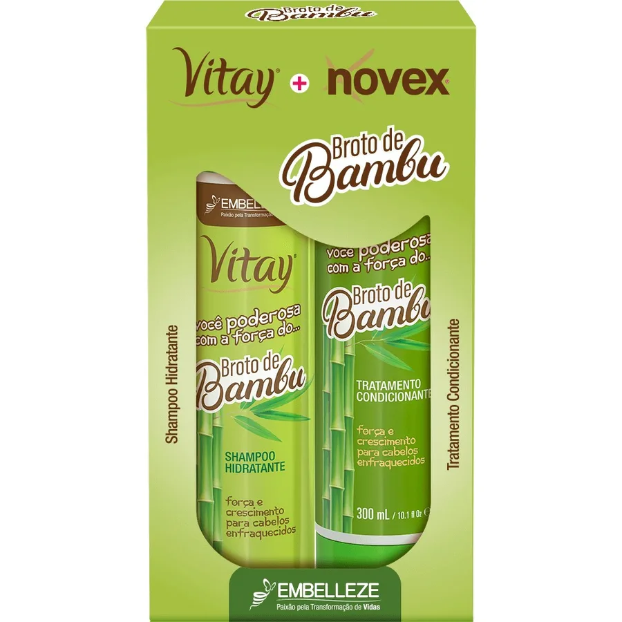 EMBELLEZE NOVEXVITAY KIT SH+COND 300ML BROTO BAMBU