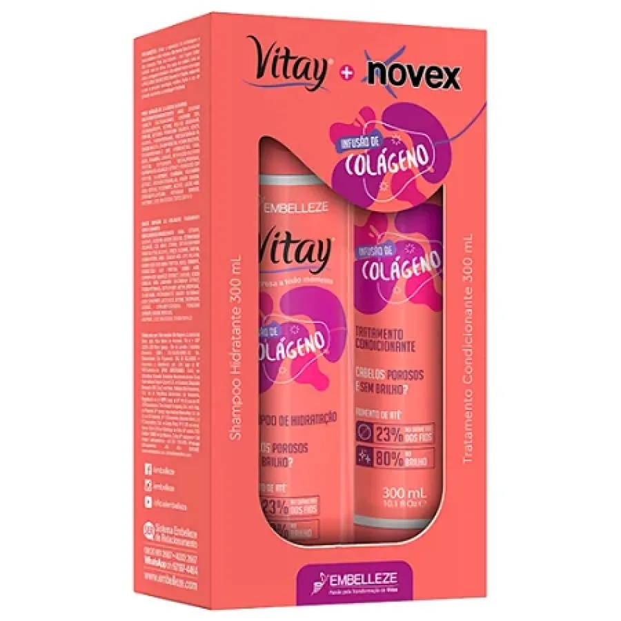 EMBELLEZE NOVEXVITAY KIT SH+COND 300ML INFU COLAGE