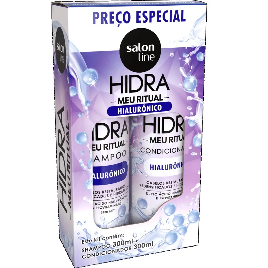 S.LINE KIT HIDRA SH+COND 300ML MEU RITUAL HIALURON