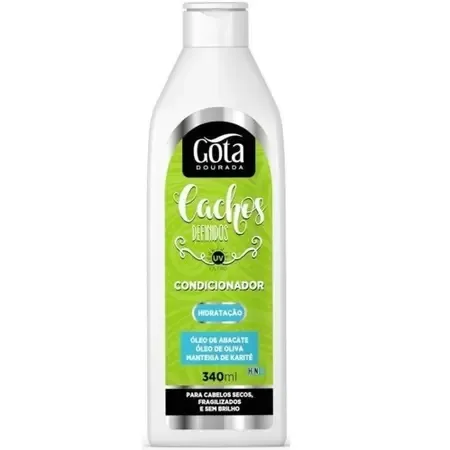 GOTA DOURADA COND 340ML CACHOS DEFINIDOS